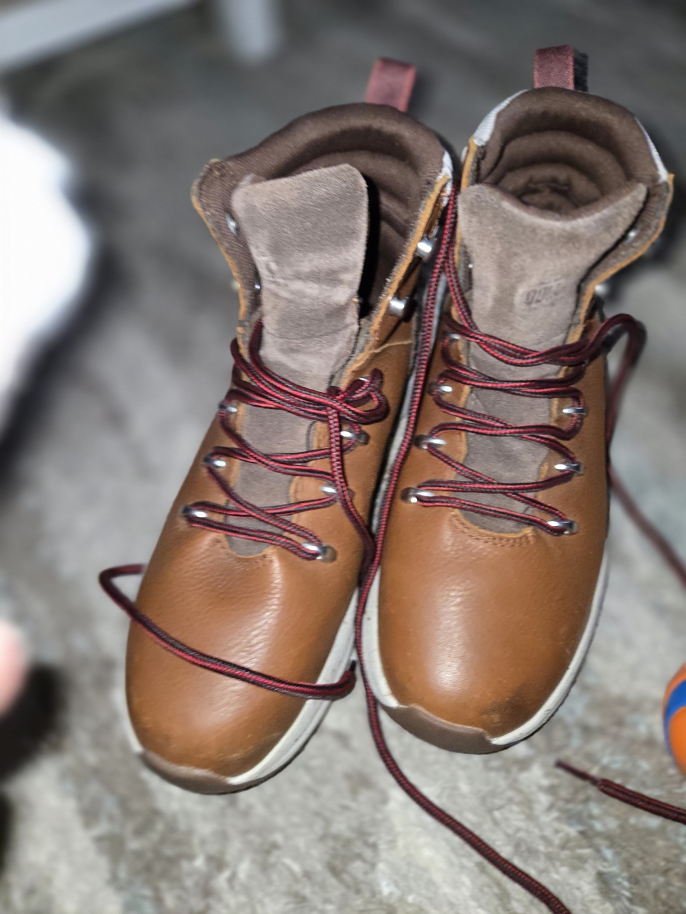 Kodiak Waterproof Brown Hiking Boots with Red Logo